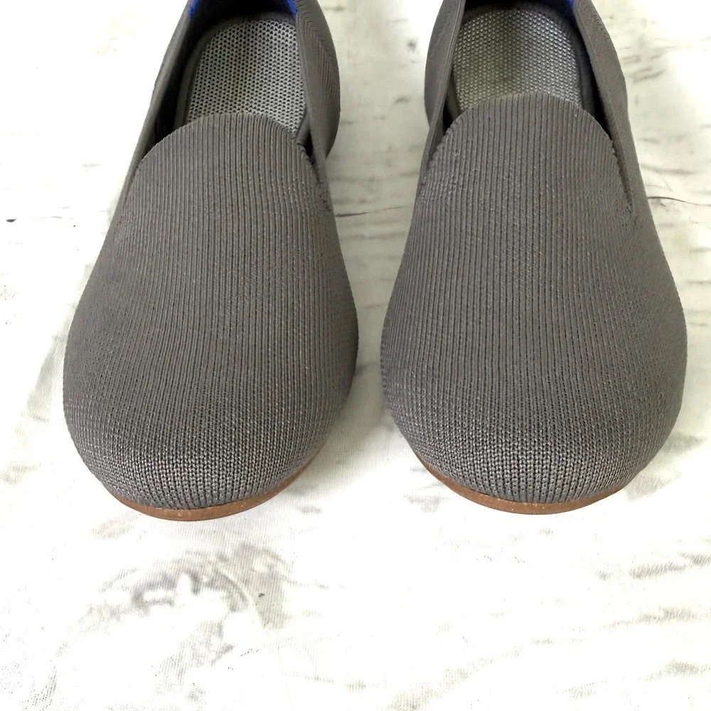 Rothy's Shoes Women's 8 Gray The Flat Slip On Knit Round Toe Comfort New